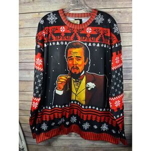 GREATER HALF Leonardo DiCaprio Calvin J. Candie Christmas Sweater — 2XL